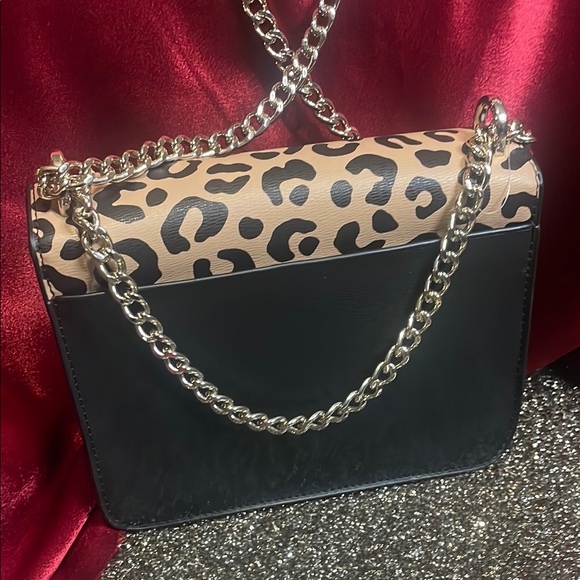 Kate Spade Leopard Print Crossbody Bag - Black and Beige NWOT - Picture 3 of 9